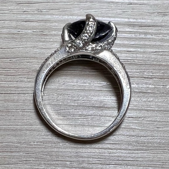 Vintage Designer Paul Kraus Sterling Silver Blue Stone Ring, Size 6.75, 4.9g - Picture 6 of 10